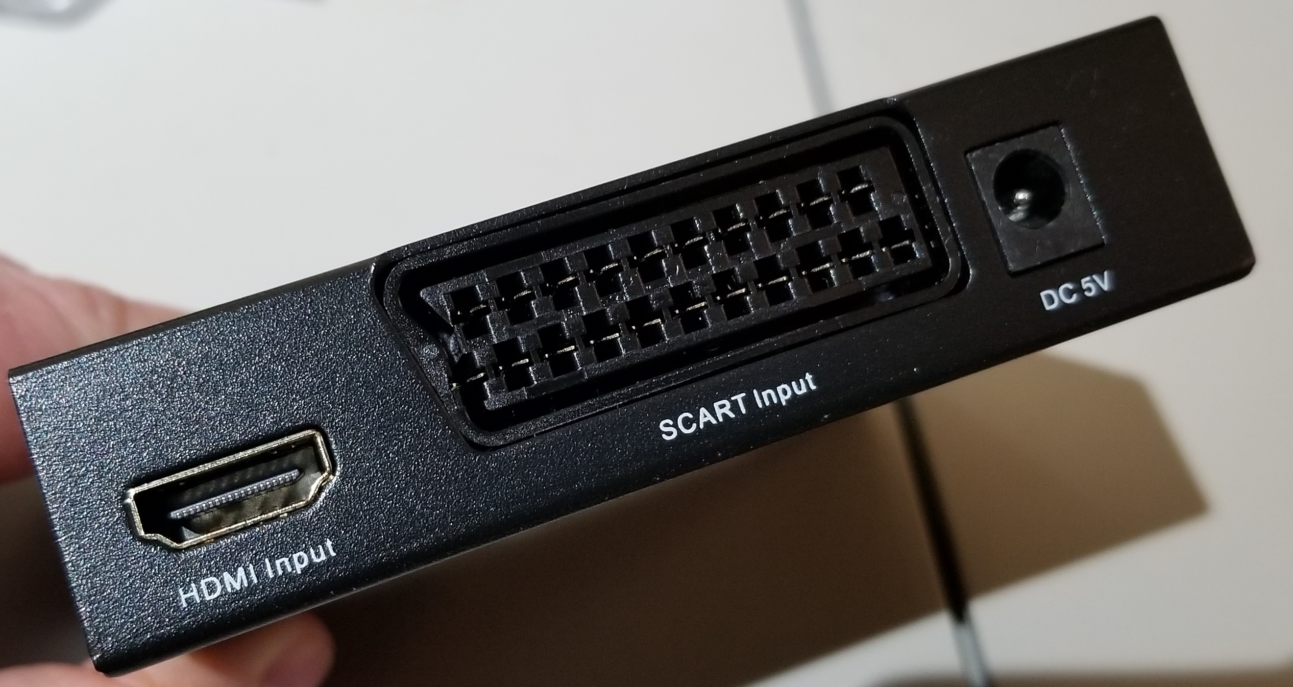 SCART side of converter box